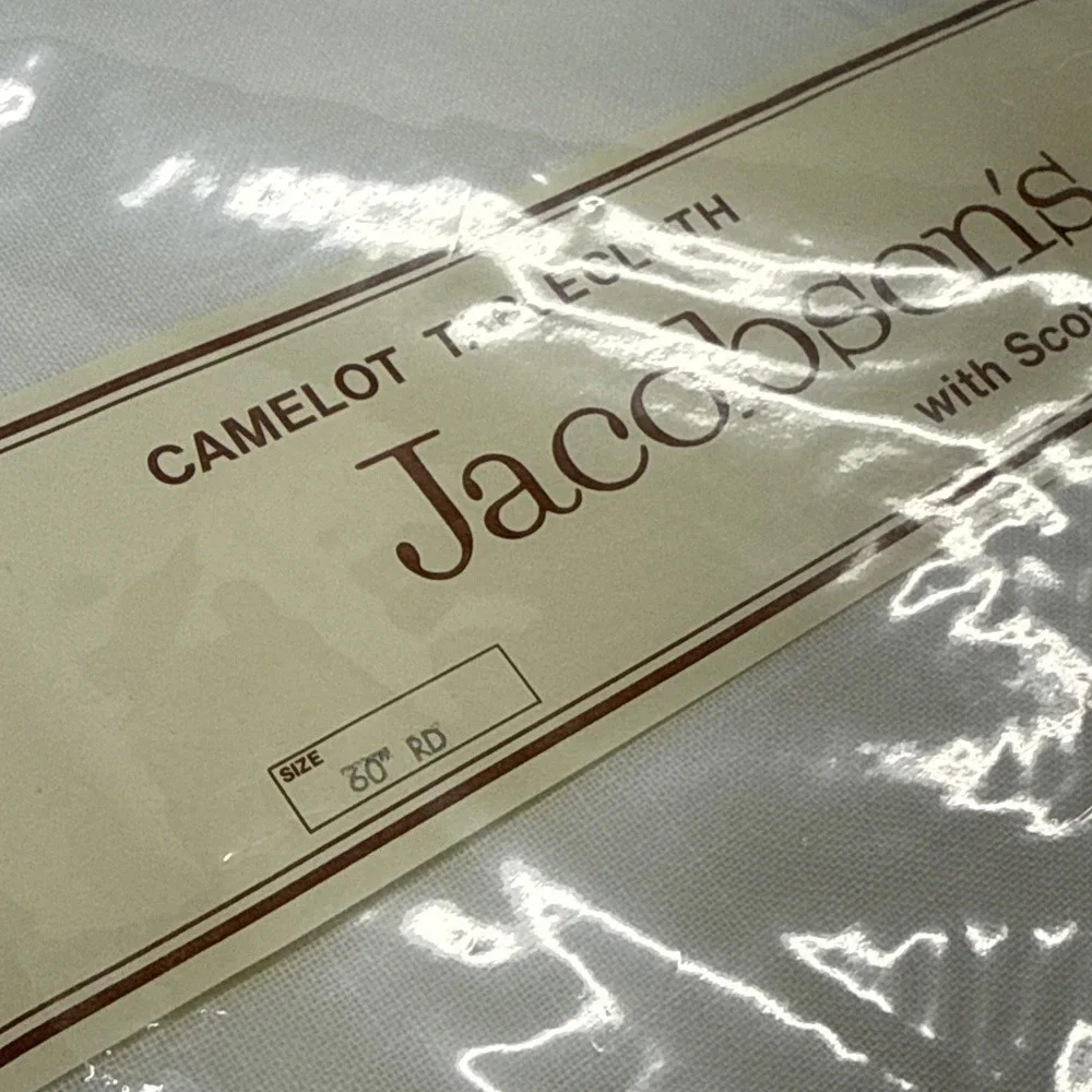 Vintage Jacobson's Camelot Tablecloths (1) White & (1) Blue 60